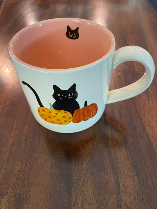 Danica jubilee Other - Danica Jubilee Cat Pumpkin Fall Ceramic Coffee/Tea Mug Pink inside!